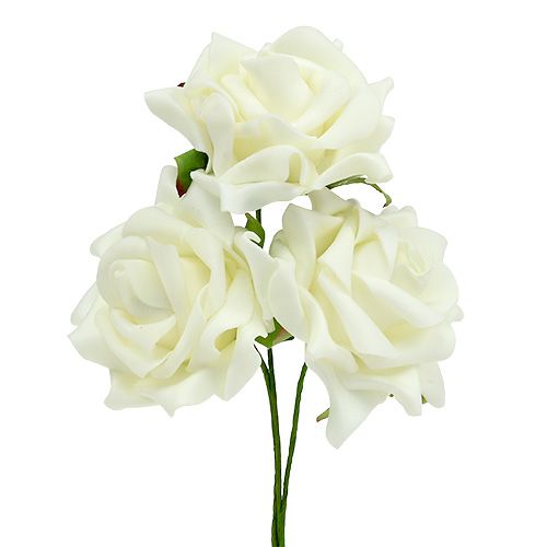 Skumrose Ø7,5cm Kremfarget 18 stk