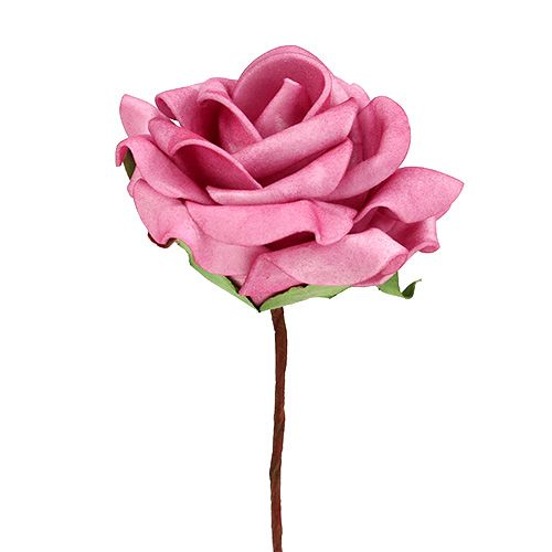 gjenstander Skumrose Ø7,5cm rosa 18p