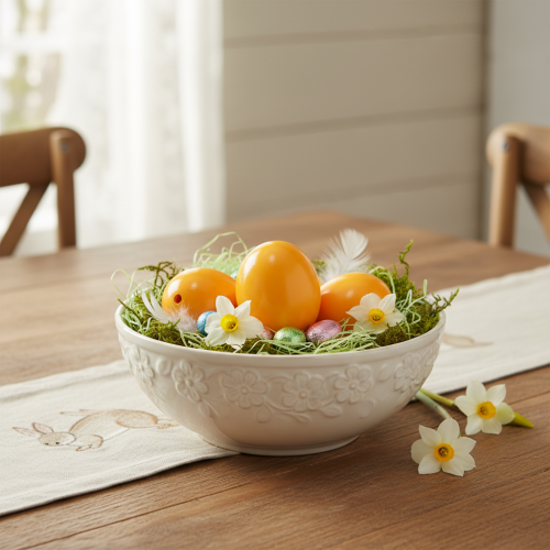 gjenstander Påskeegg, ekte kyllingegg, perfekt for kreativt DIY-håndverk og påskehåndverk, 5 cm, 10 stk.