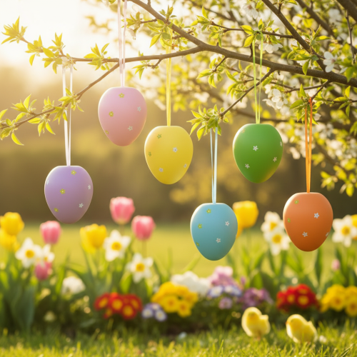 gjenstander Store påskeegg til oppheng av plastegg 11×14,5cm 6 stk