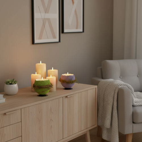 gjenstander Dekorativ skål med påskeegg til vår- eller påskeborddekorasjon, 9 cm, 4 stk.