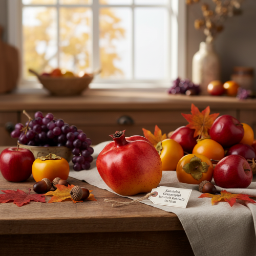 gjenstander Kunstig frukt granateple kunstig rød gul 9×11cm