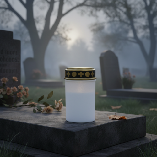 gjenstander LED gravlys hvit, varmhvit timer batteridrevet Ø6,8 H12,2cm