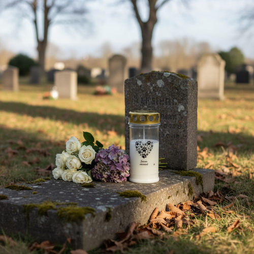 gjenstander Gravlys hundehjerte laget av poter hvitt gull Ø7cm H16,5cm