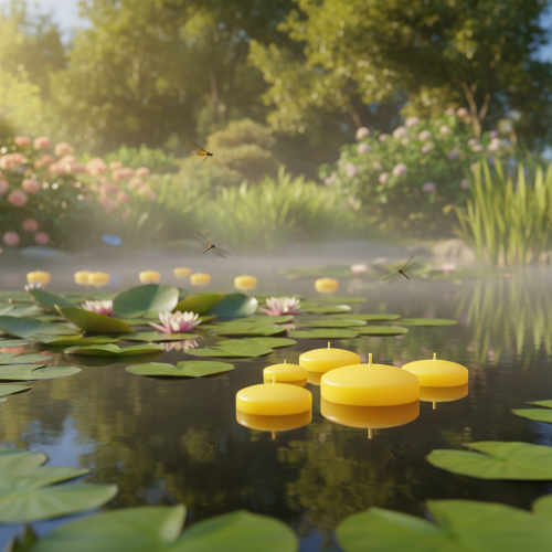 gjenstander Flytende stearinlys, flytende dekorativt element, allsidig bruk i hjem og hage, 8 cm, 8 stk.