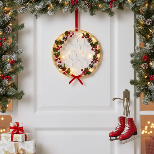 gjenstander Dekorative opphengsringer i metall av raffia, Ø20 cm, 4 stk., bohemsk veggdekorasjon, vindusdekorasjon