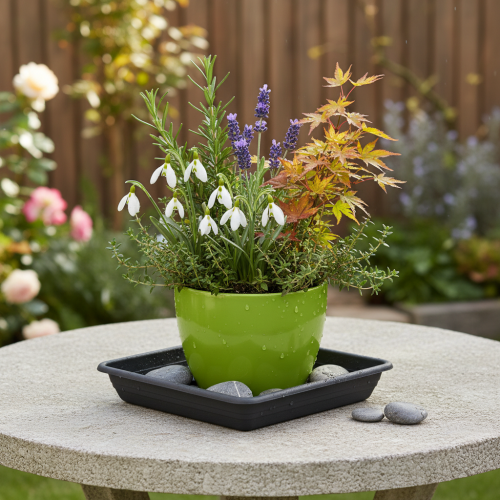 gjenstander Coaster Lara square 20cm x 20cm antrasitt 1 stk