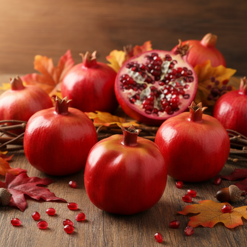gjenstander Granateple dekorativ frukt kunstig rød vindusdekor 10,5cm