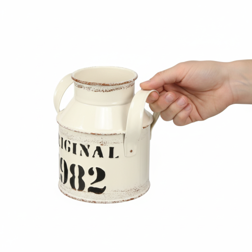 gjenstander Dekorativ metallkanne «Original 1982» Kremfarget rustfarget H13cm 2 stk.