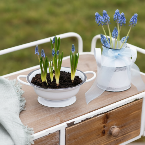 gjenstander Dekorativ bolle i metall, hvit og svart, Ø16,5 cm, H6,5 cm, 4 stk.