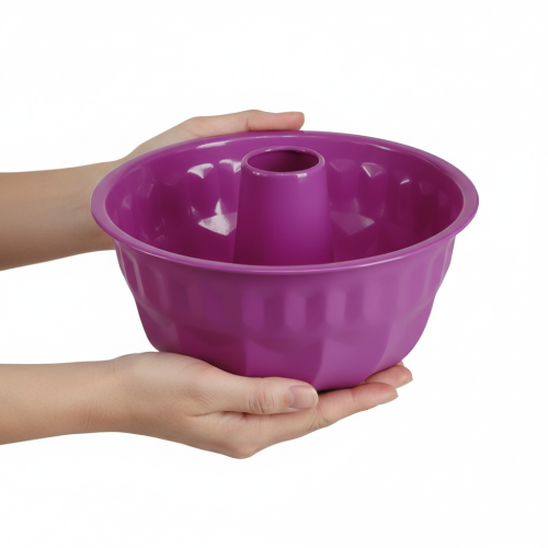 gjenstander Bundtkakeform, metall, dekorativ kakeform, lilla, Ø23 cm, H12 cm