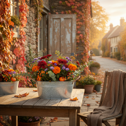 gjenstander Blomsterskål med håndtak, dekorativ skål, metall, 17,5 × 12 × 9 cm