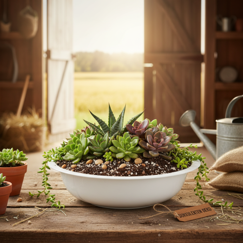 gjenstander Metallskål, hvit, emaljelook, Ø36 cm, H9,5 cm