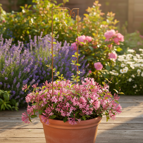 gjenstander Espalier, klatrehjelpemiddel, buet dekorativt element for blomsterbed og plantepotter, 75 cm