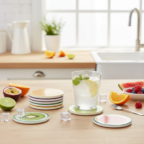gjenstander Fruktbrikker-sett, fruktdesign, borddekorasjon, kjøkken og stue, 10 cm, 6 deler