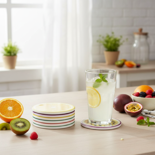 gjenstander Fruktbrikker-sett, fruktdesign, borddekorasjon, kjøkken og stue, 10 cm, 6 deler