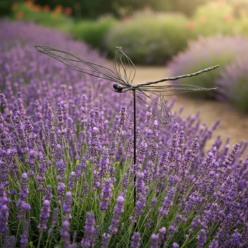 gjenstander Dragonfly metall metallfigur blomsterplugg B28cm 2stk