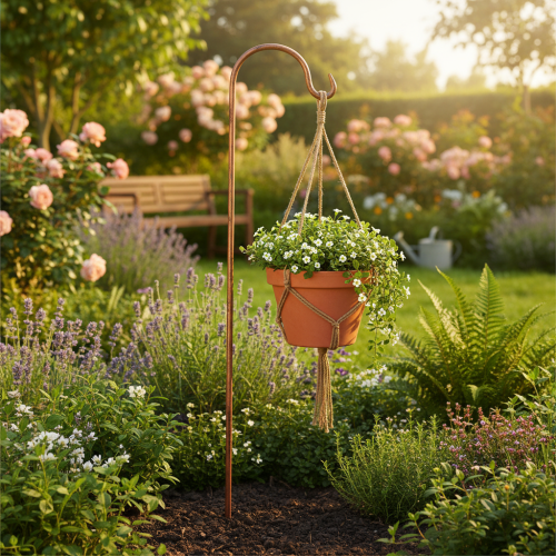 gjenstander Hagekrok for lykter og planter, dekorasjon for hage og terrasse, 98 cm