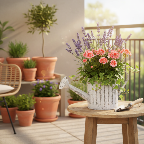 Dekorativ vannkanne, blomsterkasse, vannkanne for planting Ø10,5 cm | Floristik24.no