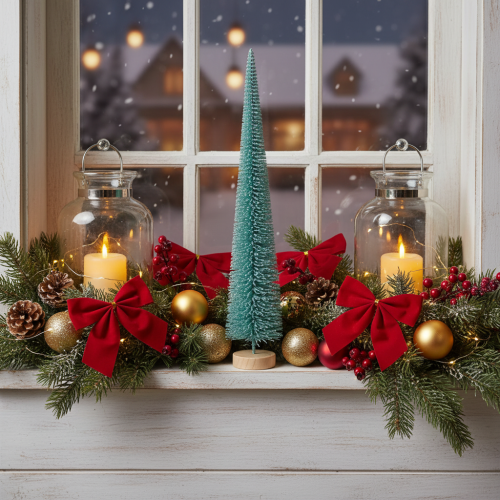 Kunstig juletre, smalt, med trebase, 40 cm | Floristik24.no