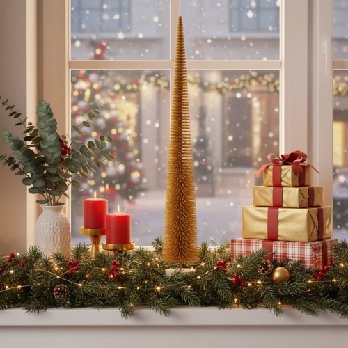 Dekorativt slankt juletre, høy juletrepynt, 80 cm | Floristik24.no