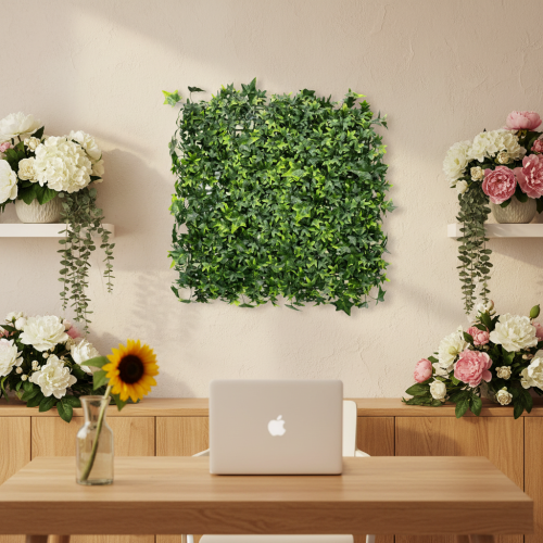 Kunstig eføymatte 60x60 cm grønn til veggdekorasjon | Floristik24.no