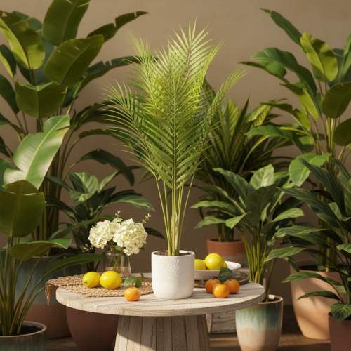 Kunstig palmegren, kunstig plante til arrangementer, 90 cm | Floristik24.no