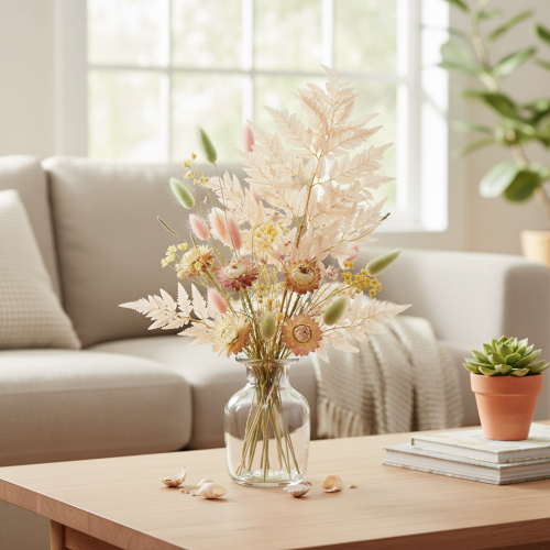 Tørket bregnedekorasjon til vase 42 cm 10 stk | Floristik24.no