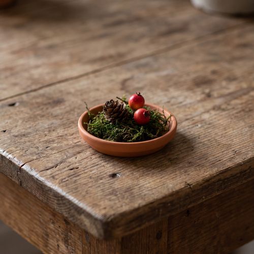 Coaster, leireskål, keramikk laget av terrakotta Ø6,2cm | Floristik24.no