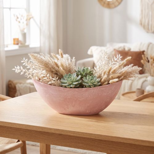 Dekorativ skål planteskål rosa 34 cm x 11 cm H11 cm | Floristik24.no