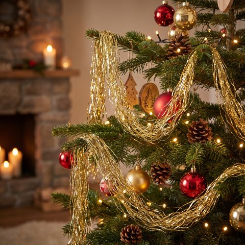 Tinsel Gylden juletrepynt Julepynt 50cm | Floristik24.no