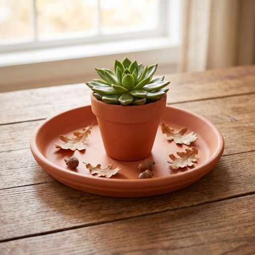 Coaster Middelhavet, keramikkskål terrakotta Ø10,7cm | Floristik24.no