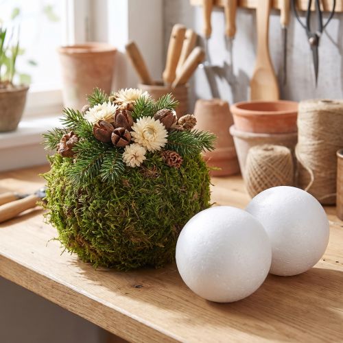 Styrofoam ball Ø10cm hvit 5 stk | Floristik24.no