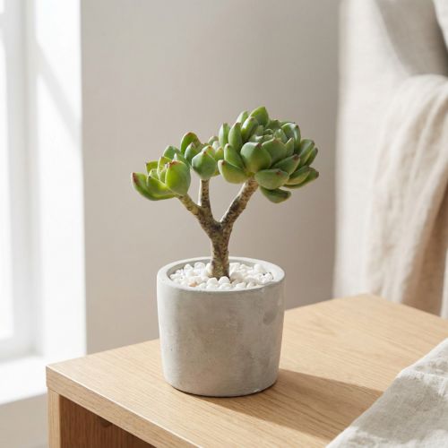 gjenstander Sukkulent Echeveria kunstig Grønn H15cm