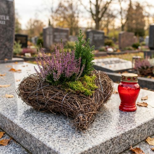 Blomsterskål hjerte kirkegård, vinrankehjerte for planting 15 cm 2 stk | Floristik24.no