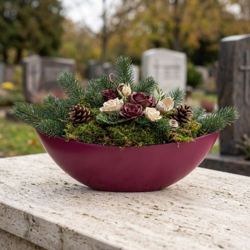 Plantebåt dekorativ skål skål Berry 38,5cm×12,5cm×13cm | Floristik24.no