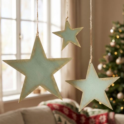 Trestjerner for oppheng av vindusdekor myntgull 12/20/26cm sett med 3 stk | Floristik24.no