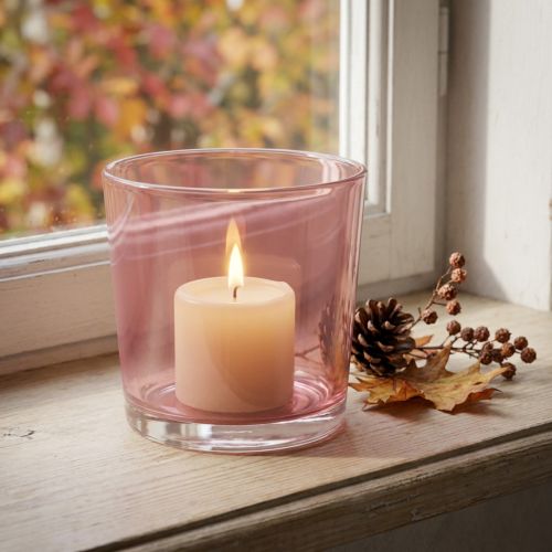 Glassgryte Ø10cm H8,5cm gammelrosa | Floristik24.no