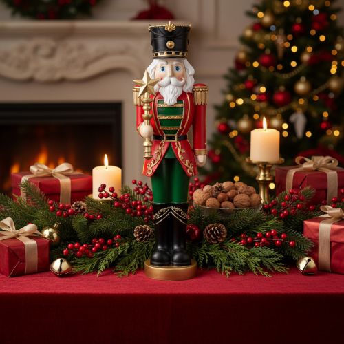 Nøtteknekker Dekorativ Figur Festlig Juledekorasjon 59cm | Floristik24.no