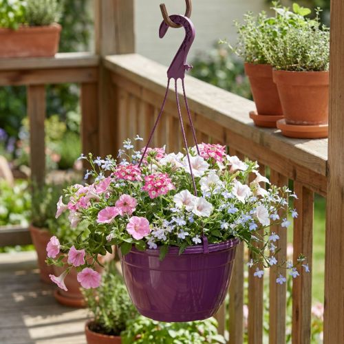 Hengende kurv 25cm lilla | Floristik24.no