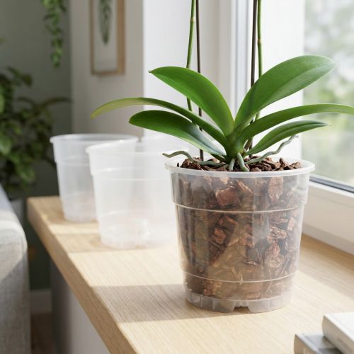 Plantepotte for orkideer Ø12cm gjennomsiktig 10stk | Floristik24.no