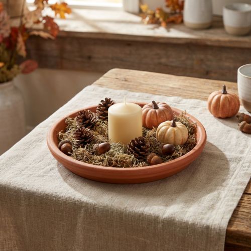 Coaster, skål laget av keramikk, terracotta leire Ø13,5cm | Floristik24.no