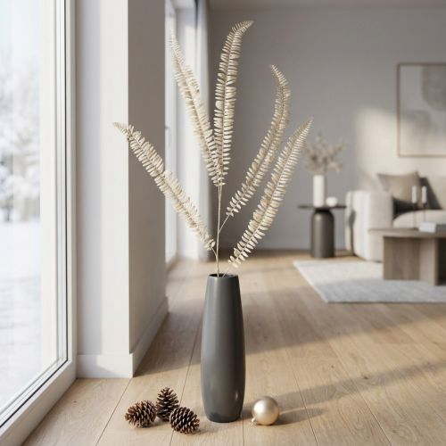 gjenstander Kunstig bregne forgrenet hvit kremfarget kunstige planter L120cm
