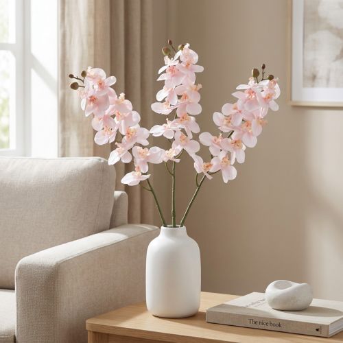 Kunstig orkidé Rosa Phalaenopsis Real Touch 58cm | Floristik24.no