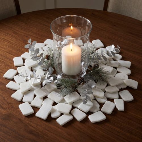 Mosaikksteiner hvit blanding 1kg | Floristik24.no