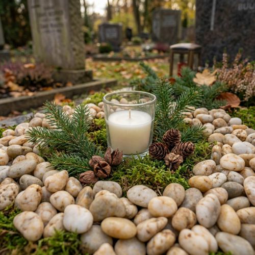 River Pebbles naturlig krem 3-5cm 1kg | Floristik24.no