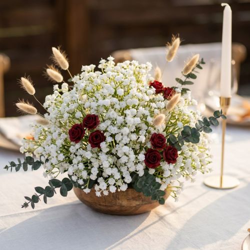 Hvit Gypsophila kunstig L30cm 12stk | Floristik24.no