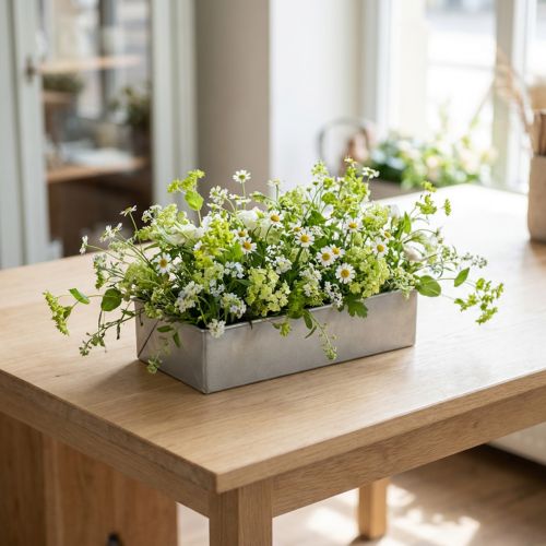 Skål firkantet grå 20cm x 10,5cm H5cm | Floristik24.no