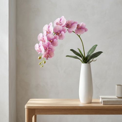 Orkidé Phalaenopsis kunstig 8 blomster rosa 104cm | Floristik24.no