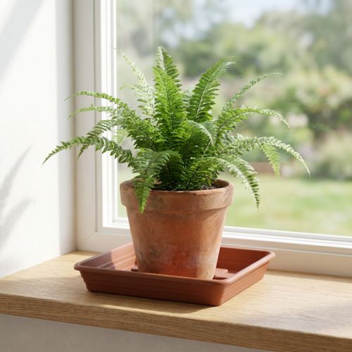 Coaster Lara square 25cm x 25cm terracotta 1 stk | Floristik24.no